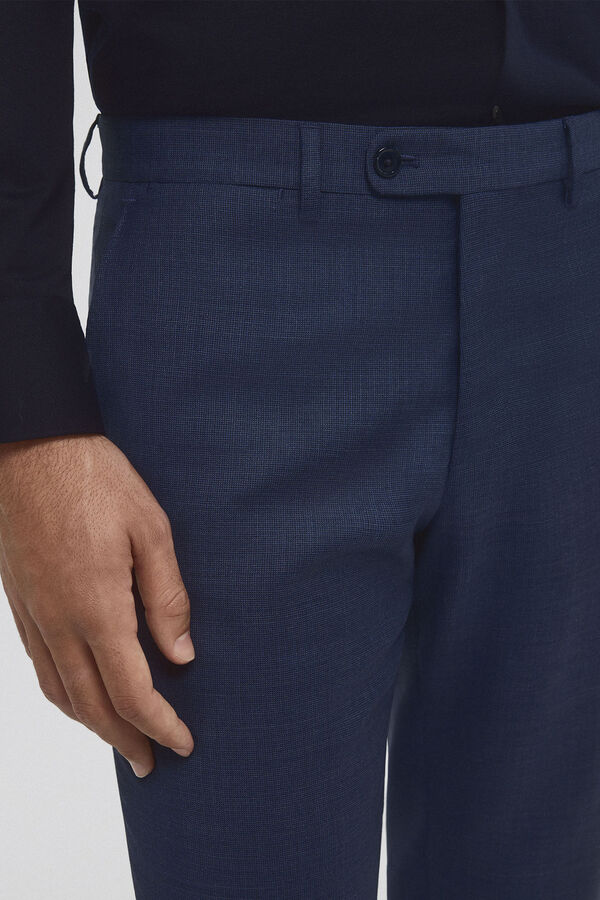 Pedro del Hierro Pantal&oacute;n traje estructura Azul