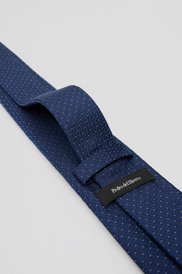 Pedro del Hierro Gravata seda natural Azul
