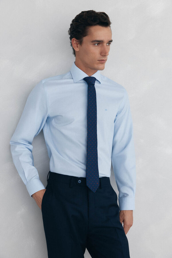 Pedro del Hierro Camisa non iron + antimanchas Branco