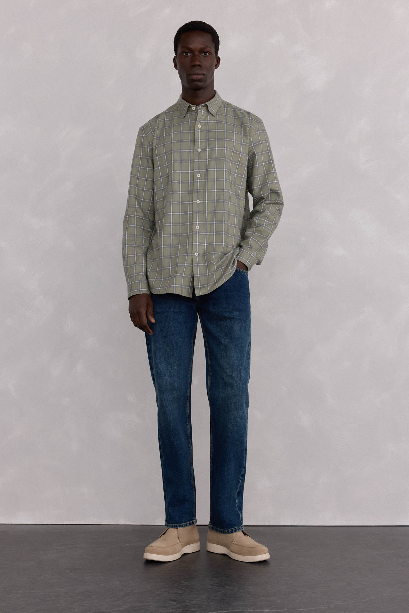 Pedro del Hierro Camisa cuadros Tencel