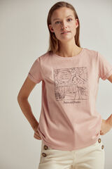 Pedro del Hierro Camiseta gráfico muñeca sostenible Rosa