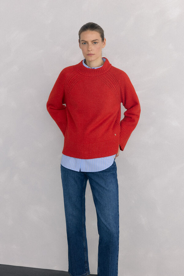 Pedro del Hierro Jersey perkins acampanado Vermelho