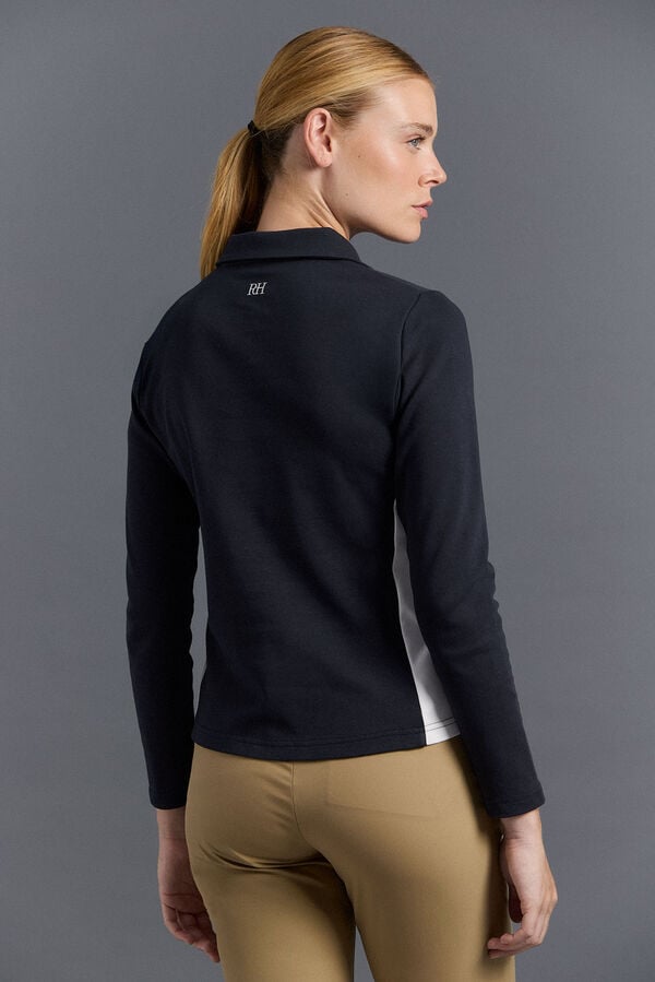 Pedro del Hierro Polo t&eacute;cnico contrastes golf Azul