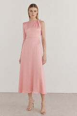Pedro del Hierro Vestido asim&eacute;trico nudo Rojo