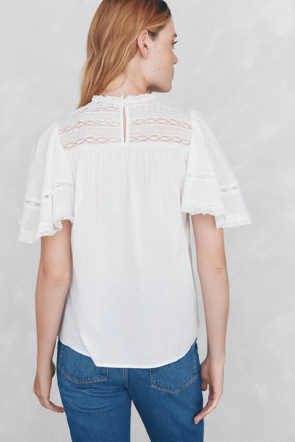 Pedro del Hierro Blusa rom&acirc;ntica Ecru