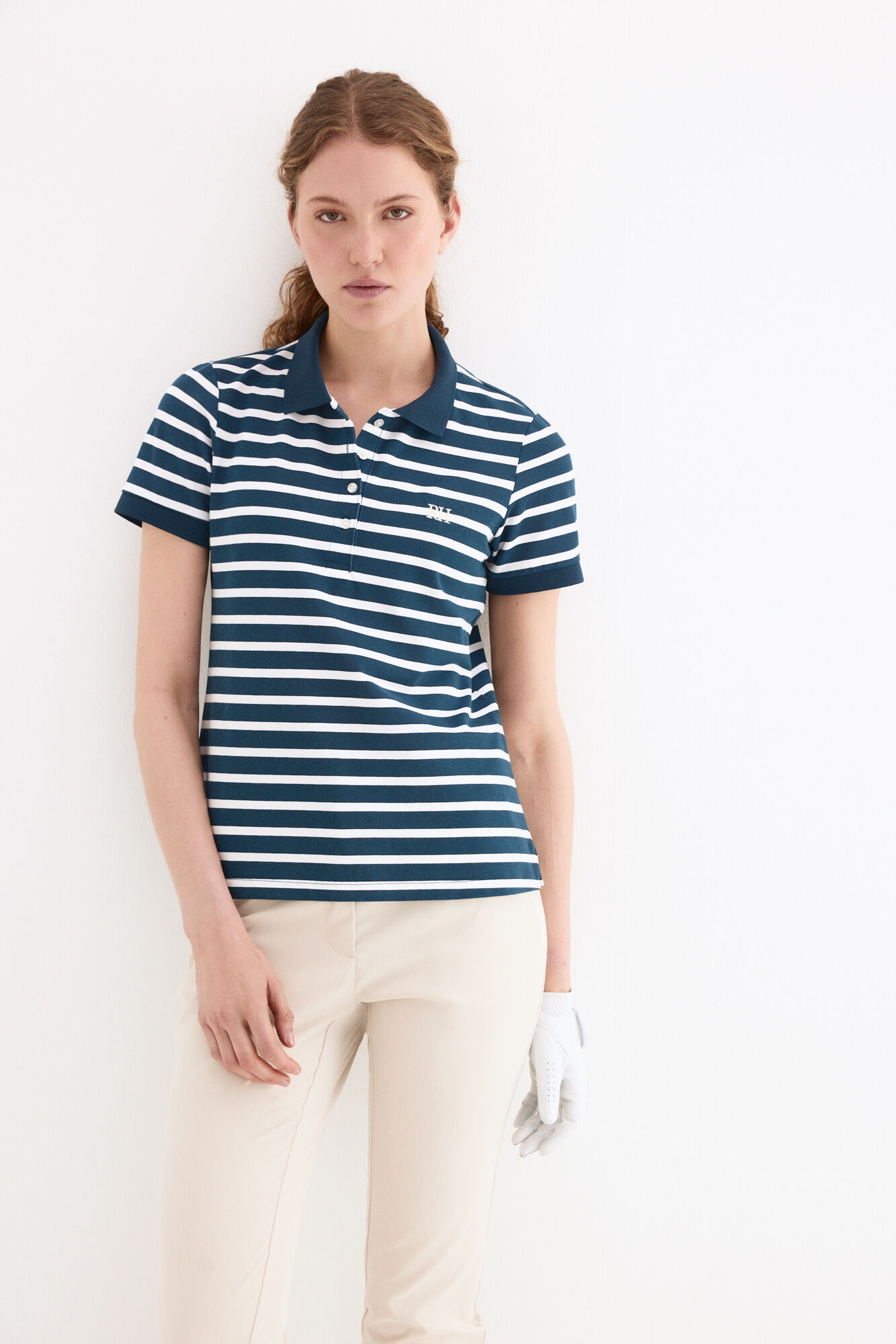 Pedro del Hierro Polo manga curta &agrave;s riscas