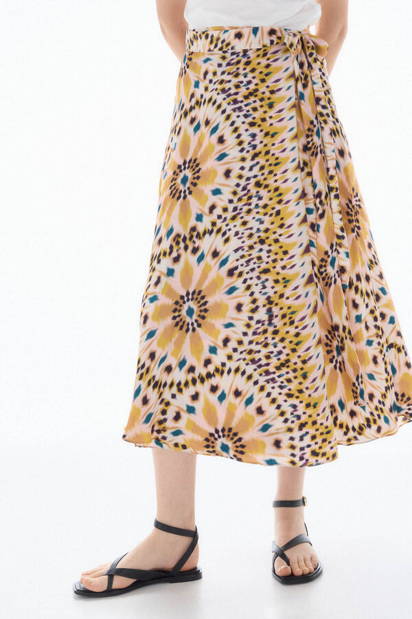 TFP by Tamara Falcó Falda pareo estampada Amarillo