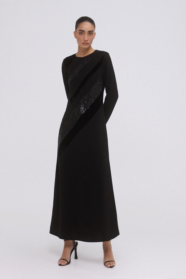 Pedro del Hierro Vestido midi preto Preto