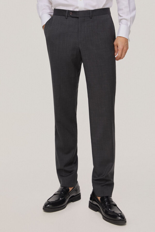 Pedro del Hierro Pantalón traje gris en slim fit Gris