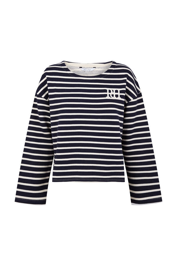 Pedro del Hierro Sweatshirt &agrave;s riscas com logo pdh Azul