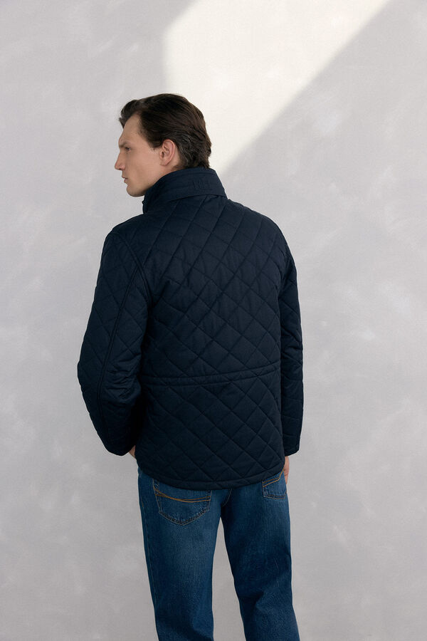 Pedro del Hierro Chaqueta acolchada rombos Azul