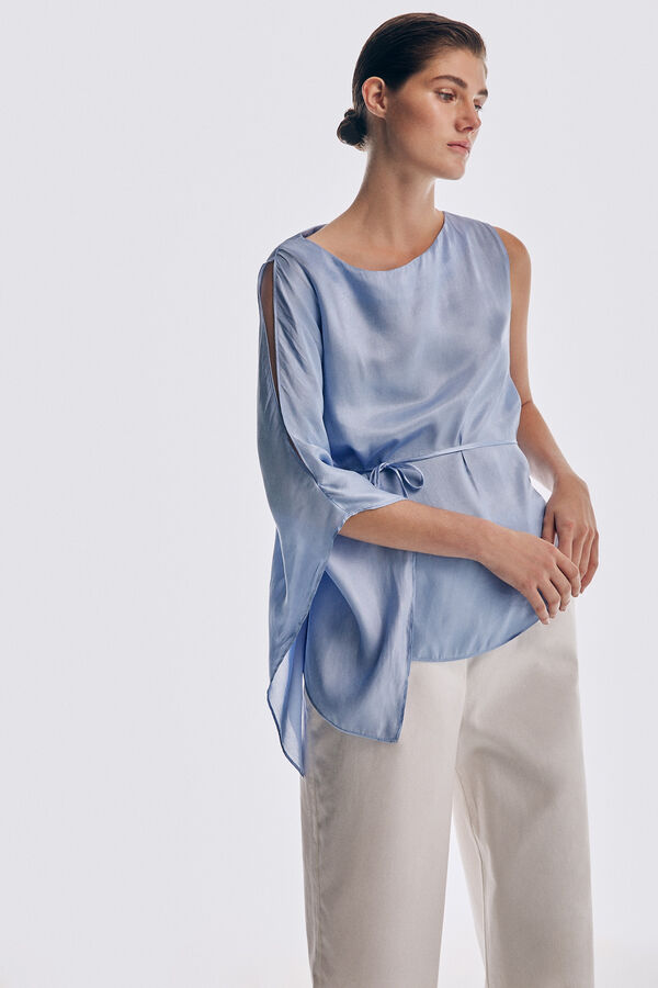 Pedro del Hierro Top escote caja Azul