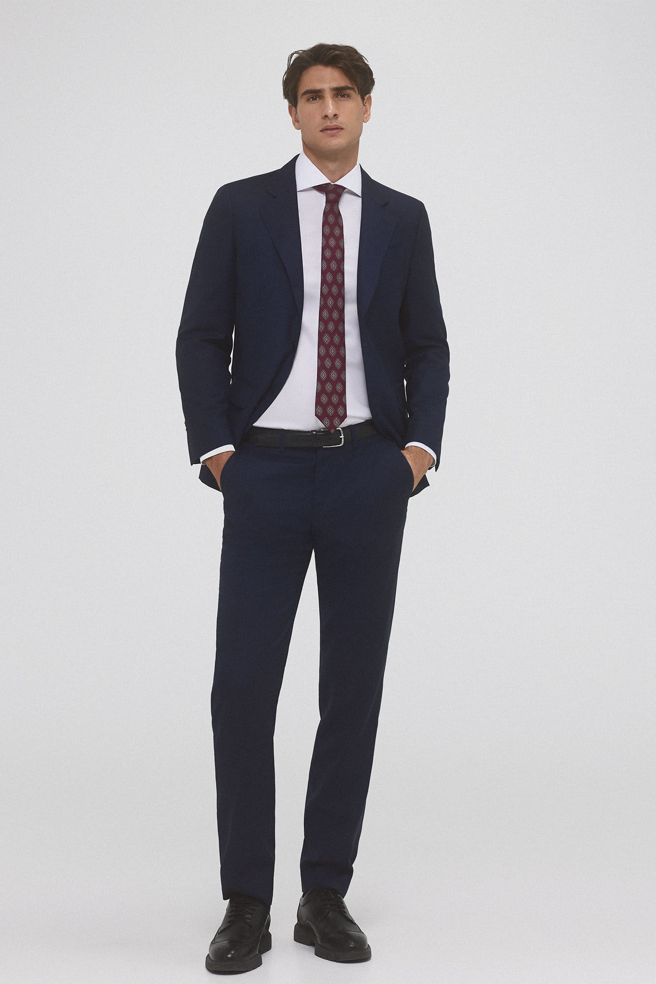Pedro del Hierro Pantal&oacute;n traje cuadro slim