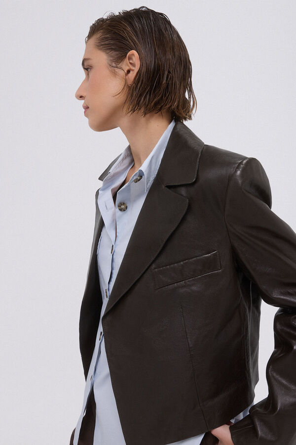 Pedro del Hierro Blazer curto c&aacute;qui Verde