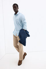 Pedro del Hierro Camisa denim de tecido italiano Azul