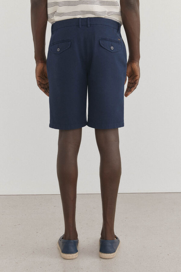 Pedro del Hierro Bermuda cal&ccedil;as chino com bolso Azul