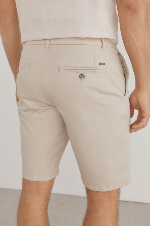 Pedro del Hierro Cal&ccedil;as bermuda chino premium flex  Beige