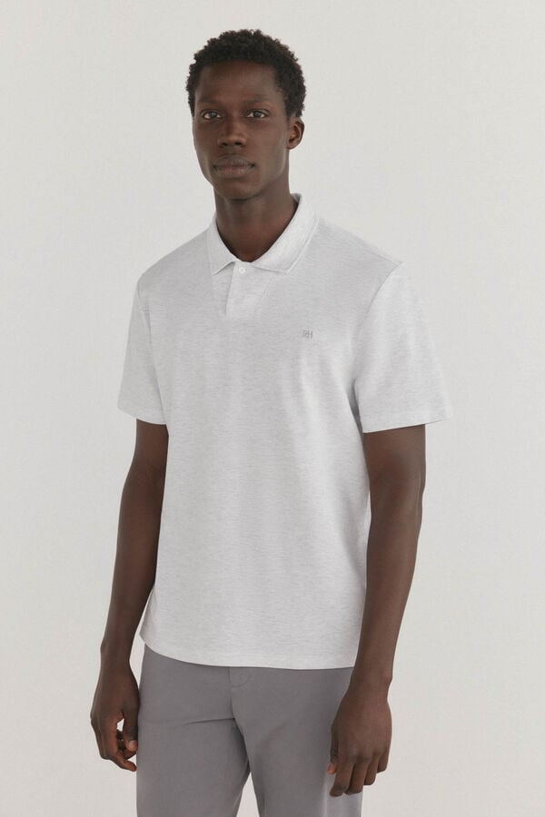 Pedro del Hierro Polo cuello abierto Blanco