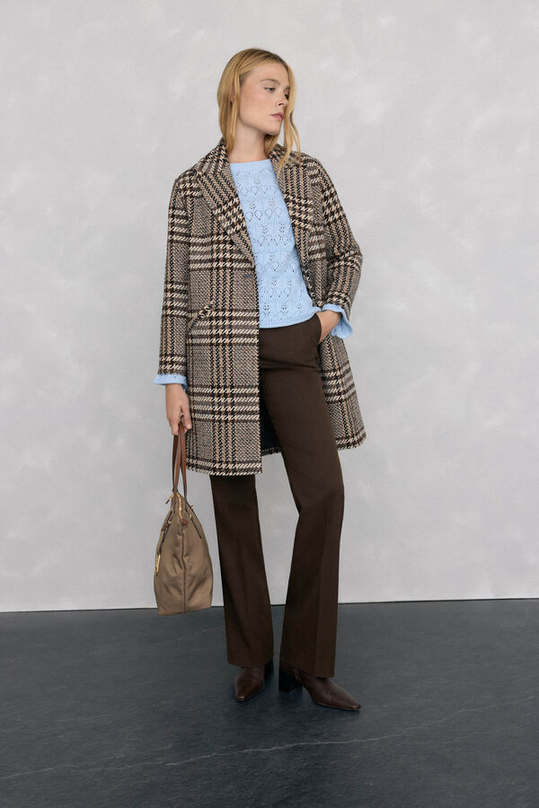 Pedro del Hierro Su&eacute;ter vazado chique Azul