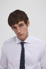 Pedro del Hierro Camisa de fato lisa f&aacute;cil de engomar Branco