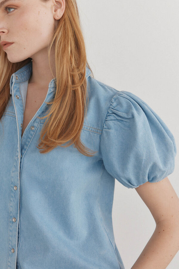 Pedro del Hierro Camisa vaquera manga corta Azul