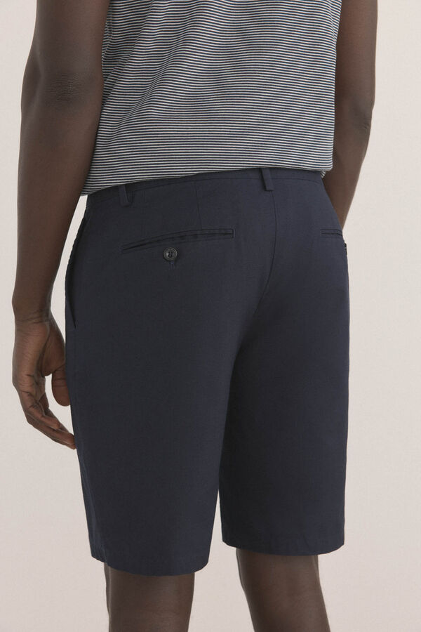 Pedro del Hierro Shorts cal&ccedil;as chino com estampa regular Azul