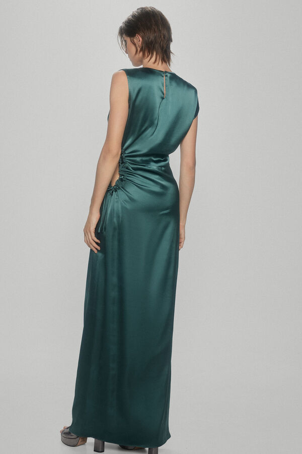 Pedro del Hierro Vestido cut out frunce. Verde