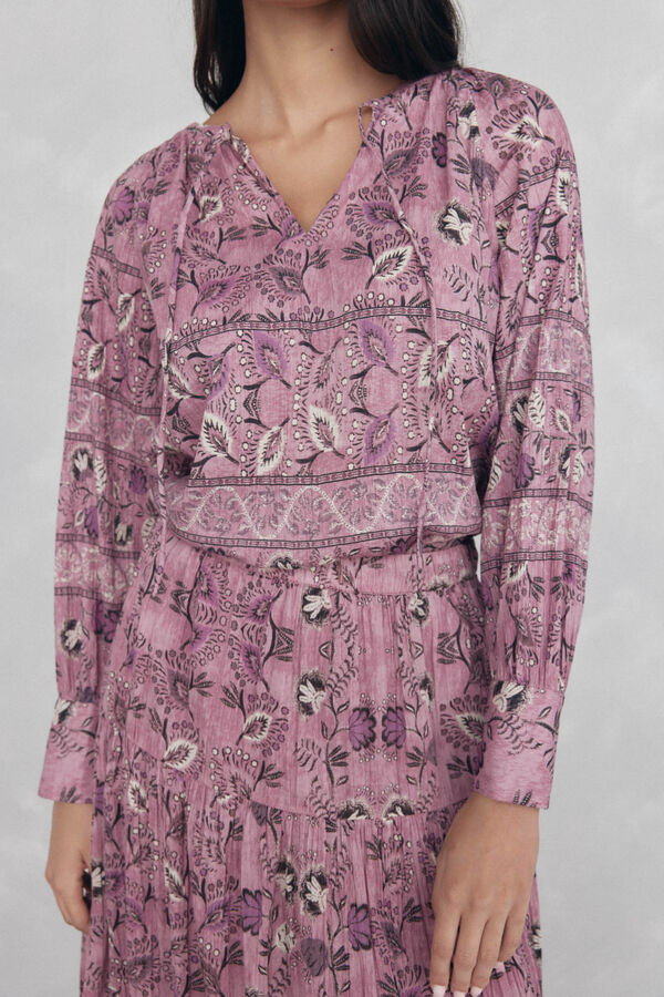 Pedro del Hierro Blusa estampada Morado
