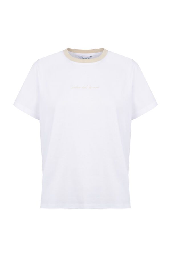 Pedro del Hierro T-shirt de contraste pedro del hierro Branco