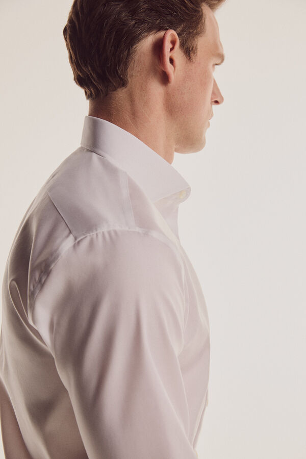 Pedro del Hierro Camisa Non Iron vestir tailored fit  Branco