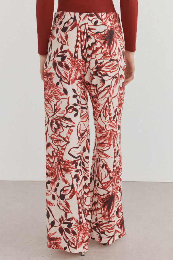 Pedro del Hierro Pantal&oacute;n cierre lateral con bot&oacute;n Burdeos