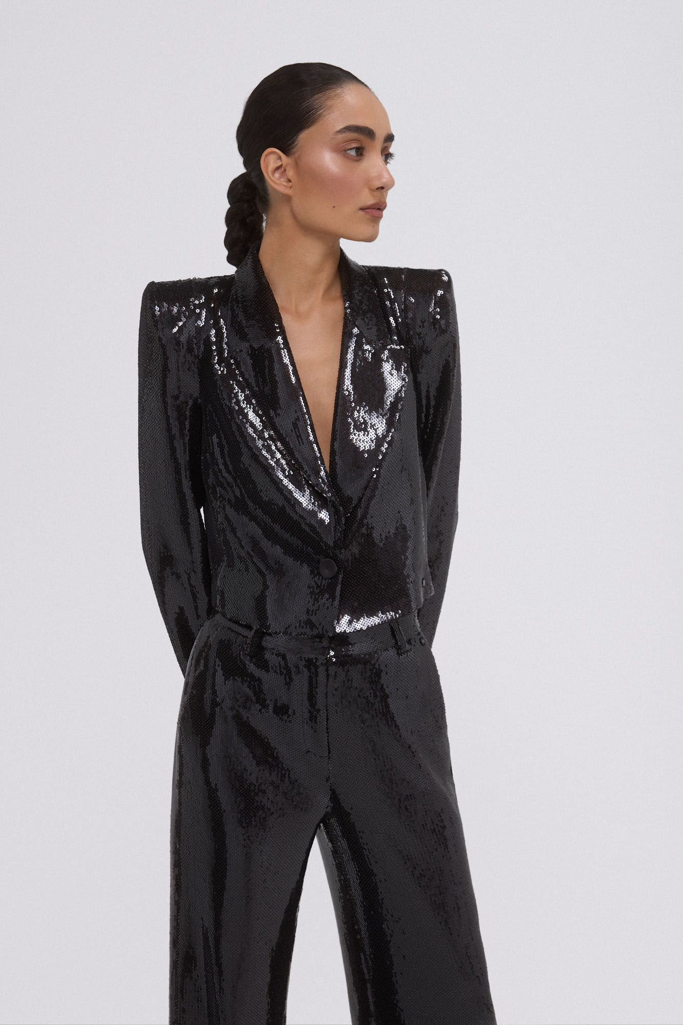 Pedro del Hierro Blazer curto de lantejoulas