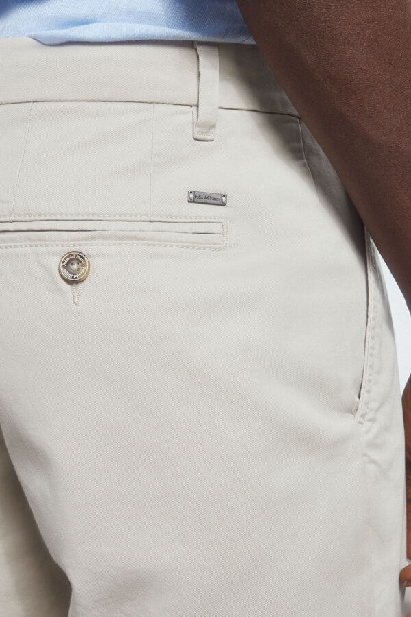 Pedro del Hierro Calças bermuda chino premium flex  Beige