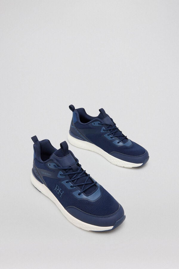 Pedro del Hierro Sapatilhas t&ecirc;xtil cord&otilde;es Azul