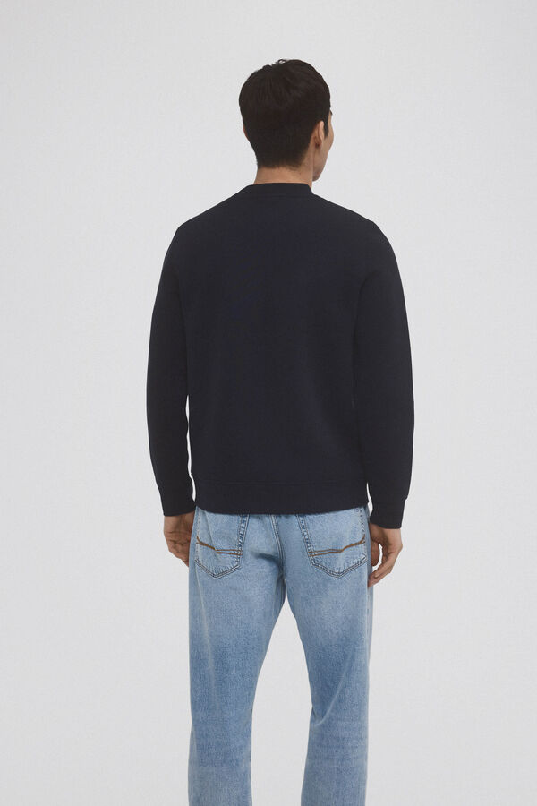 Pedro del Hierro Sudadera logo cuello caja Azul