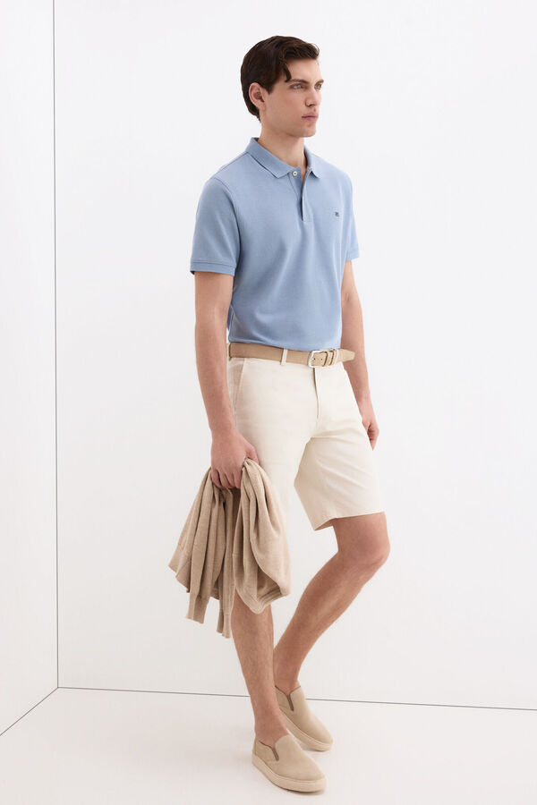 Pedro del Hierro Bermuda chino regular Ecru