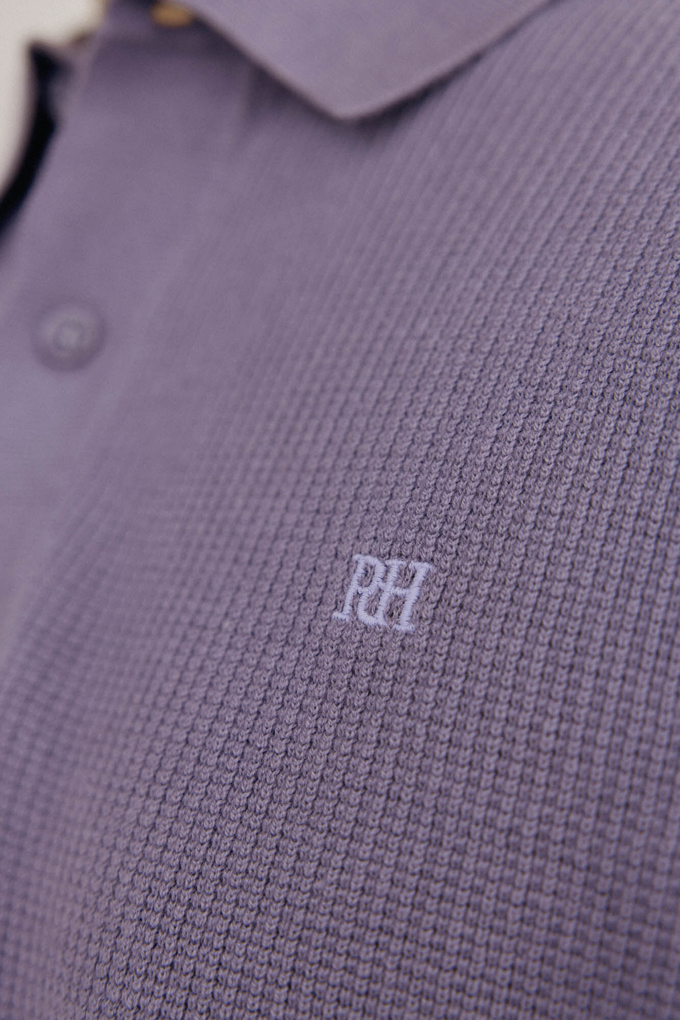 Pedro del Hierro malha estruturado de malha fina com gola polo 