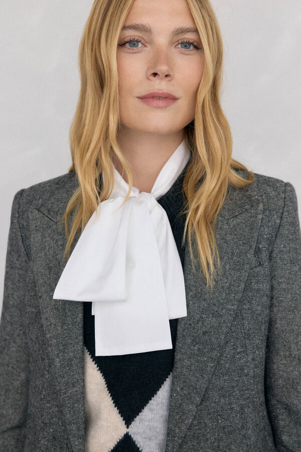 Pedro del Hierro Blazer Cheviot Cizento