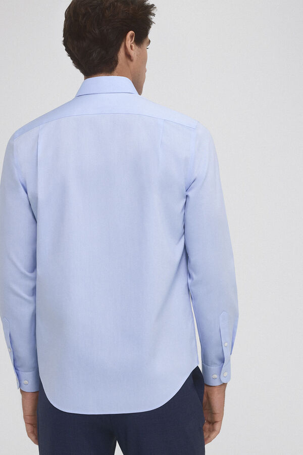 Pedro del Hierro Camisa &agrave; medida sem ferro e resistente a n&oacute;doas Azul