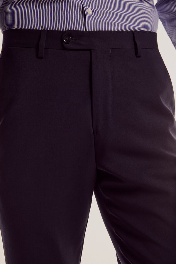 Pedro del Hierro Pantal&oacute;n liso bi stretch Azul