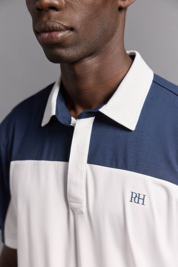 Pedro del Hierro Polo contrastes golf Azul