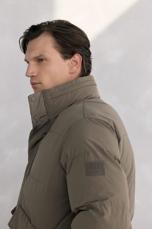 Pedro del Hierro Jaqueta acolchoada com detalhe de bolso Beige