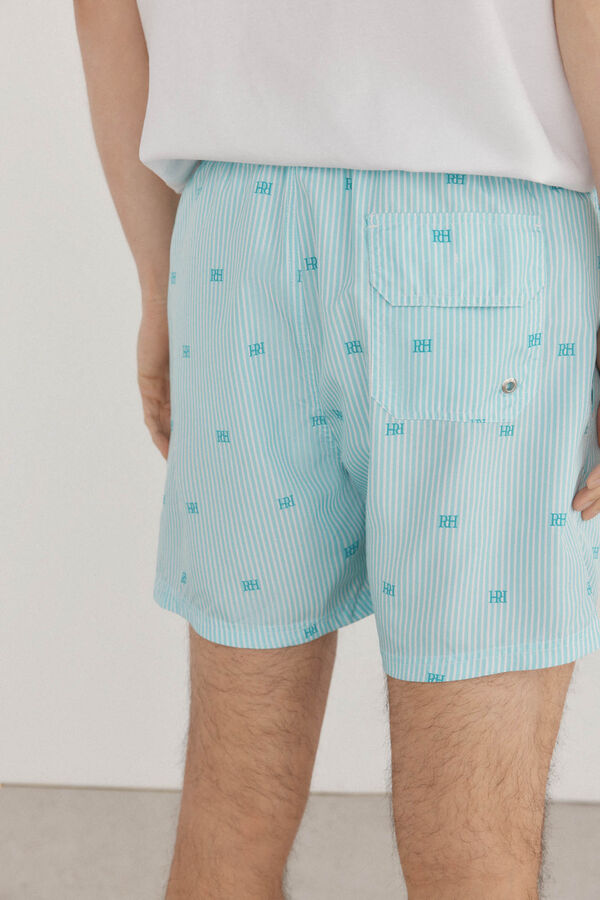 Pedro del Hierro Mai&ocirc; com estampado de logo riscas Verde