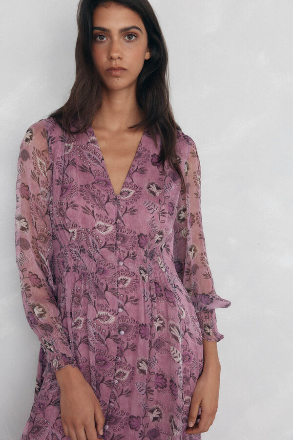 Pedro del Hierro Vestido largo fluido Morado