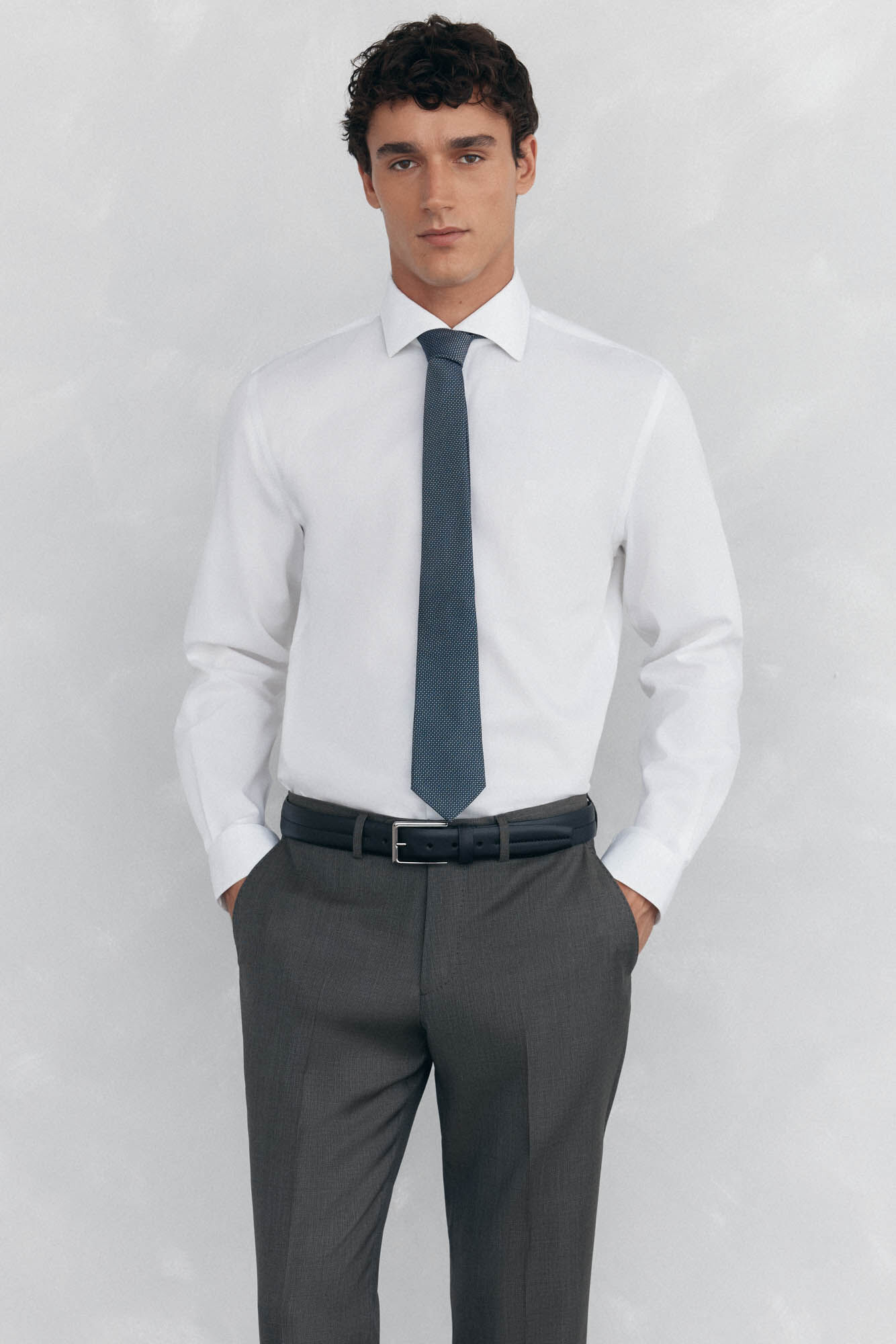 Pedro del Hierro Camisa vestir estructura non iron + antimanchas slim fit