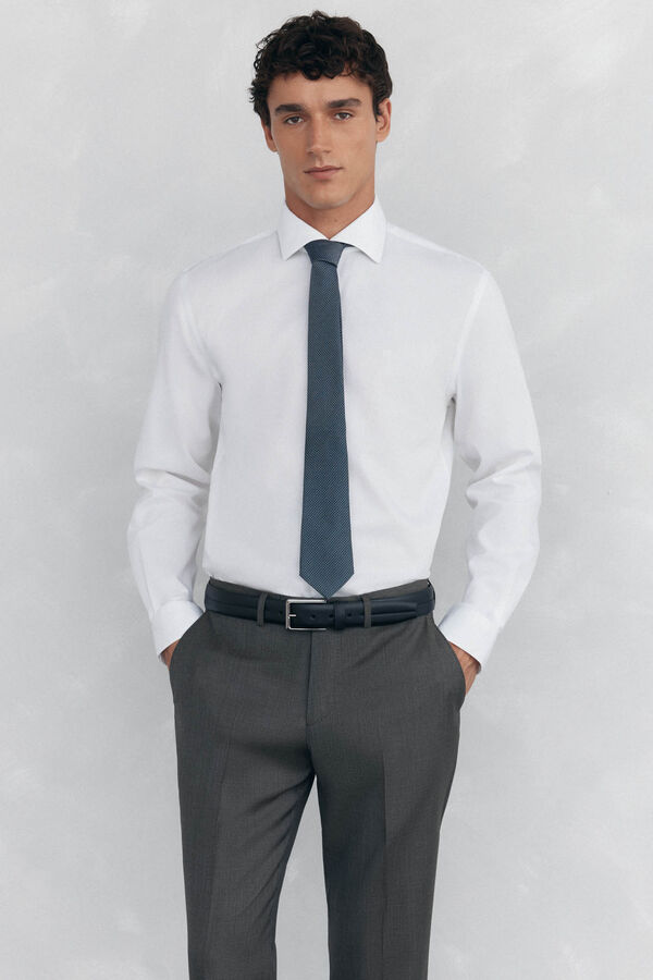 Pedro del Hierro Camisa vestir estructura non iron + antimanchas slim fit Blanco