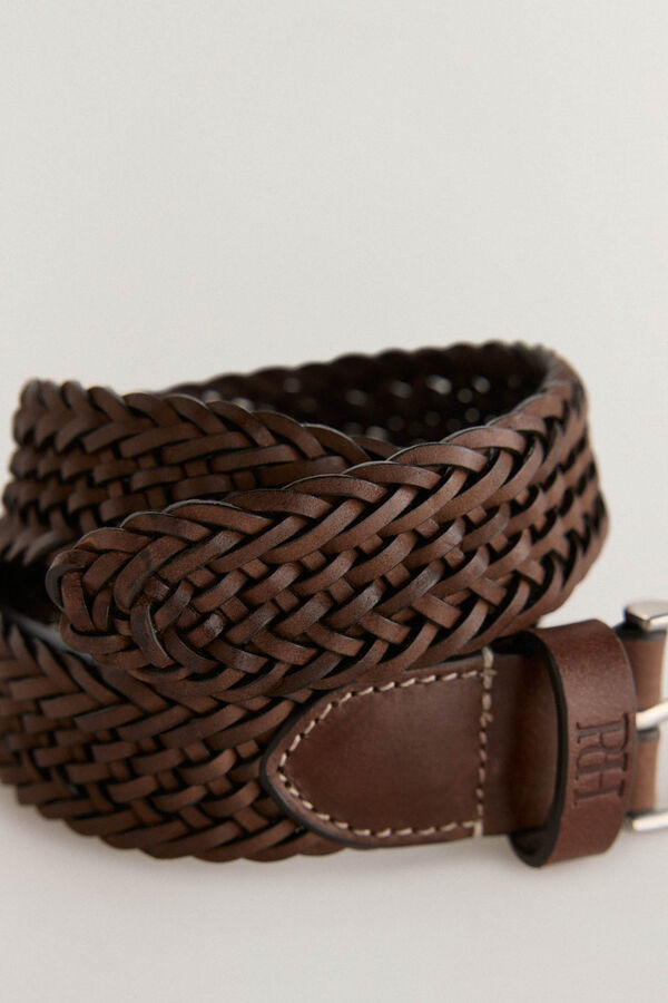 Pedro del Hierro Cinto esportivo de pele Marrom