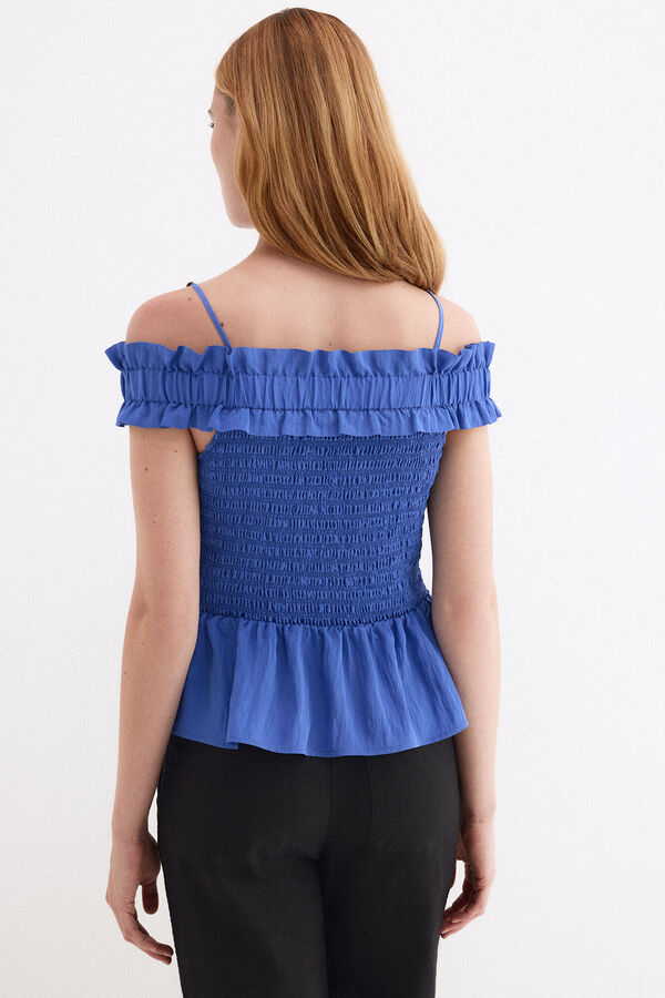 Pedro del Hierro Top engomado tirantes Azul