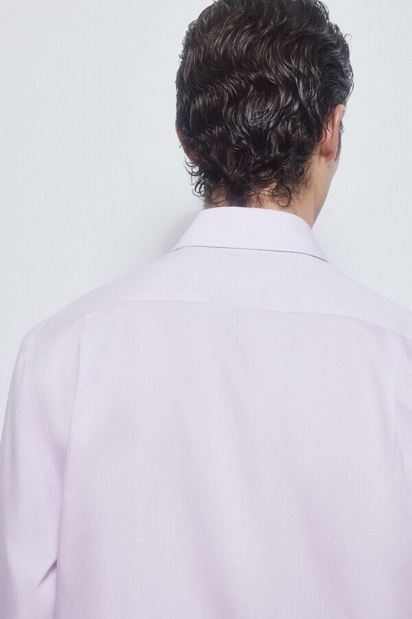 Pedro del Hierro camisa formal lisa non iron + antimanchas Rosa