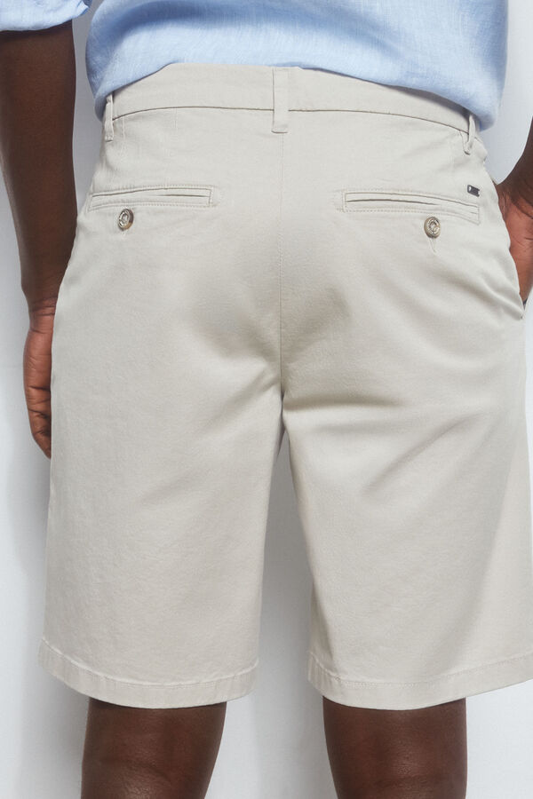 Pedro del Hierro Calças bermuda chino premium flex  Beige